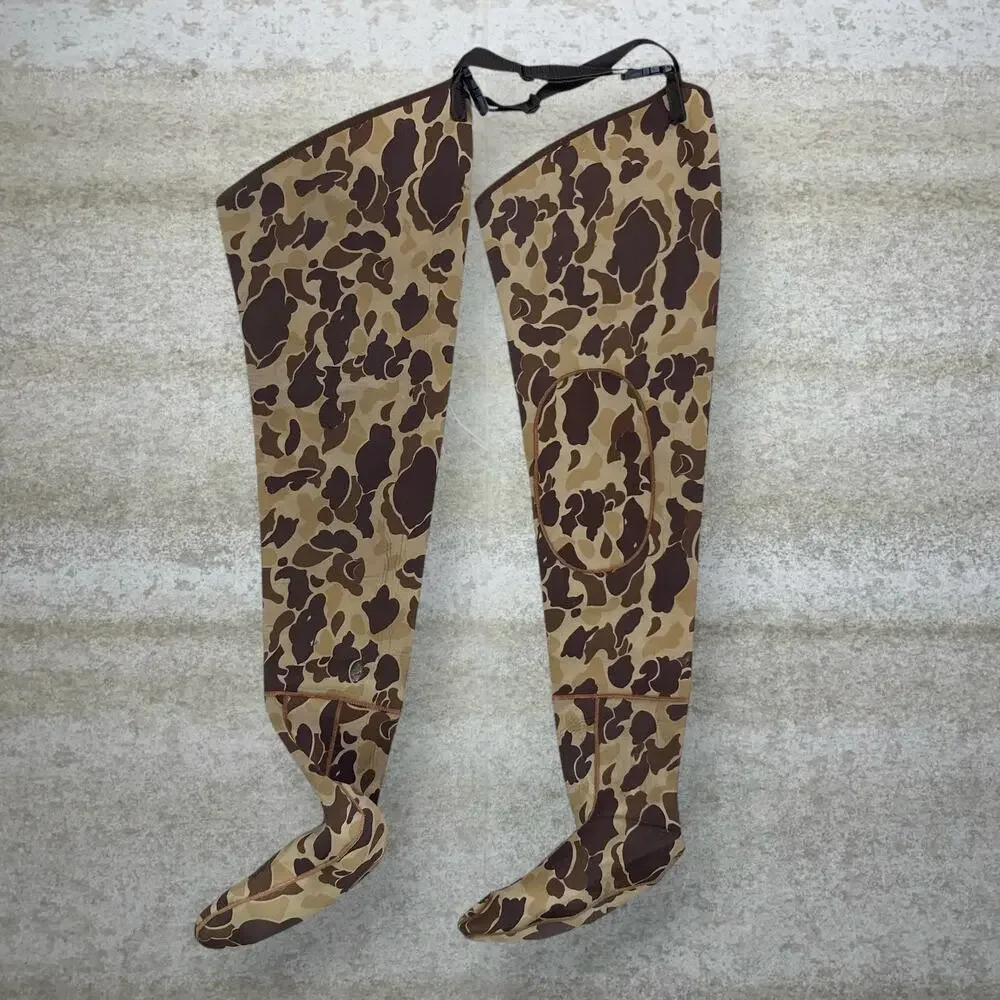 Vintage 90s Duck Hunting Camo Waders 36" Waterproof Woodland - Picture 2 of 10